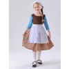 Cinderella Cosplay Costume for Kids Girls Medieval Maid Dress Halloween Performance Outfit Stage Play Clothing for Children YM5856