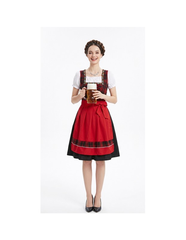 Dirndl Dress for Oktoberfest Bavarian Traditional Costume for Women Cosplay Festival Party Stage Performance Outfit YM8781