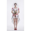 Halloween Horror Ghost Bride Cosplay Costume Dark Bloody Wedding Dress Stage Performance Outfit for Halloween Party for Women YM8768
