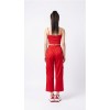Red Street Dance Outfit for Women Hip Hop Jazz Performance Costume for Students Sports Day Cheerleading Uniform YM0835