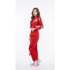 Red Street Dance Outfit for Women Hip Hop Jazz Performance Costume for Students Sports Day Cheerleading Uniform YM0835