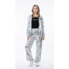 Silver Shiny Hip-Hop Costumes Women Street Dance Sportswear Trendy Jazz Street Dancewear Hip-Hop Performance Cosplay Outfit YM0834