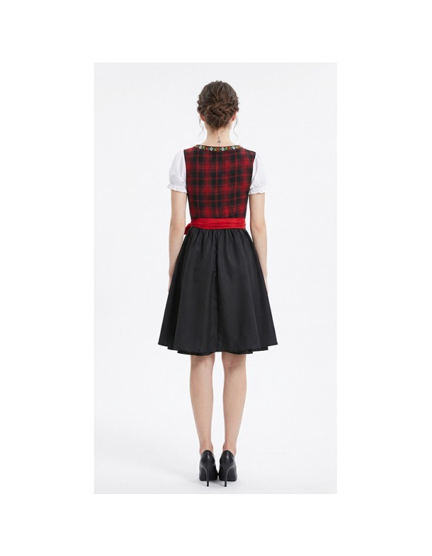 Dirndl Dress for Oktoberfest Bavarian Traditional Costume for Women Cosplay Festival Party Stage Performance Outfit YM8781