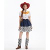 Disguise Jessie Cosplay Costume for Kids Women Western Cowboy Doll Costumes Halloween Carnival Party Jessie Polka Dot Dress YM8808