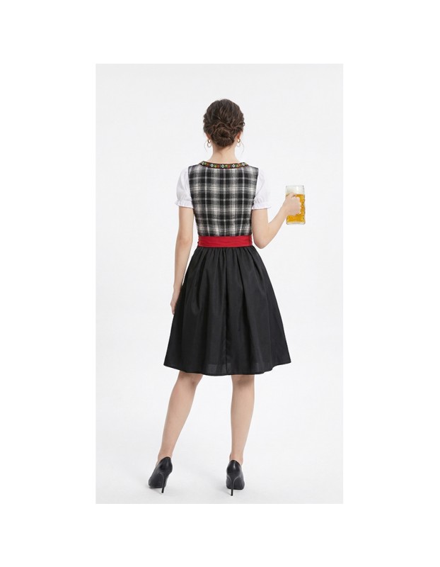 Dirndl Dress for Oktoberfest Bavarian Traditional Costume for Women Cosplay Festival Party Stage Performance Outfit YM8781