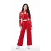 Red Street Dance Outfit for Women Hip Hop Jazz Performance Costume for Students Sports Day Cheerleading Uniform YM0835