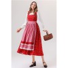 Retro Bavarian Traditional Dirndl Dress for Women Costume for Cosplay Maid Outfit for Oktoberfest Folk Festival Vintage YM0839