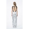 Silver Shiny Hip-Hop Costumes Women Street Dance Sportswear Trendy Jazz Street Dancewear Hip-Hop Performance Cosplay Outfit YM0834