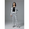 Silver Shiny Hip-Hop Costumes Women Street Dance Sportswear Trendy Jazz Street Dancewear Hip-Hop Performance Cosplay Outfit YM0834