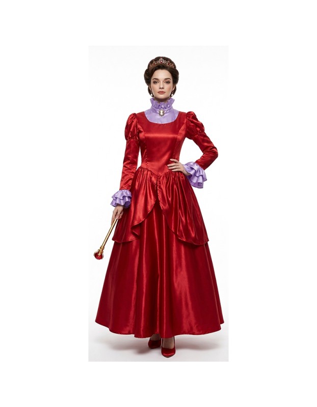 Adult Cinderella Stepmother Cosplay Costume for Halloween Evil Queen Vintage Royal Ball Gown Role Play Outfit for Women YM0831