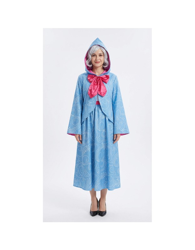 Fairy Godmother Cosplay Costume Blue Outfits Woman Halloween Carnival Cosplay Cinderella Fairy Godmother Customized Clothes YM8810