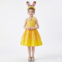Halloween Cosplay Costume Anime Judy Rabbit Police Officer Yellow Sleeveless Dress Theme Party Role Playing Outfits for Girls YM8822