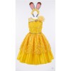 Halloween Cosplay Costume Anime Judy Rabbit Police Officer Yellow Sleeveless Dress Theme Party Role Playing Outfits for Girls YM8822