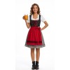Women German Dirndl Dress Oktoberfest Beer Festival Bavarian Costume Halloween Cosplay Maid Outfit YM8820