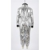 Boys Girls Astronaut Costume Silver Space Suit Halloween Role Play Costume for Kids Party Performance New Year Carnival Gift YM8819