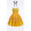 Halloween Cosplay Costume Anime Judy Rabbit Police Officer Yellow Sleeveless Dress Theme Party Role Playing Outfits for Girls YM8822