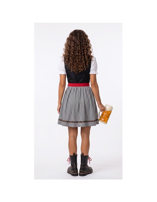 Women German Dirndl Dress Oktoberfest Beer Festival Bavarian Costume Halloween Cosplay Maid Outfit YM8820