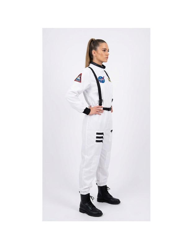 Astronaut Costume Adult White Spaceman Costume Plus Size Women Space Suit Party Dress up Costume Astronaut Suit YM8818