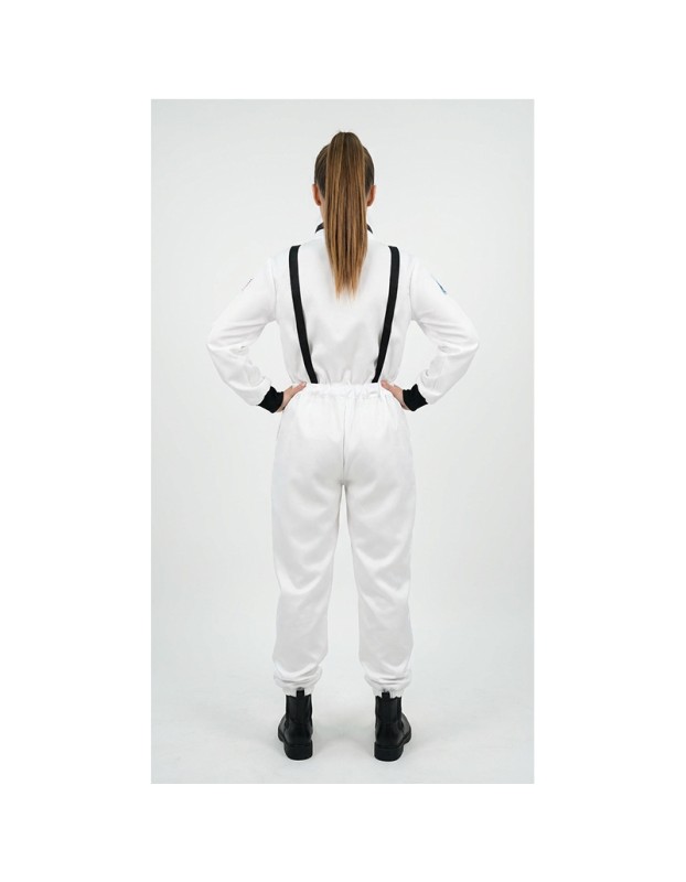 Astronaut Costume Adult White Spaceman Costume Plus Size Women Space Suit Party Dress up Costume Astronaut Suit YM8818