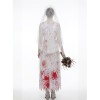 Halloween Party Scary Bridal Orgy Cosplay Costume White Veil Skull Ghost Bride Zombie Bloodstained Dress Bar Party Game Theme YM8811