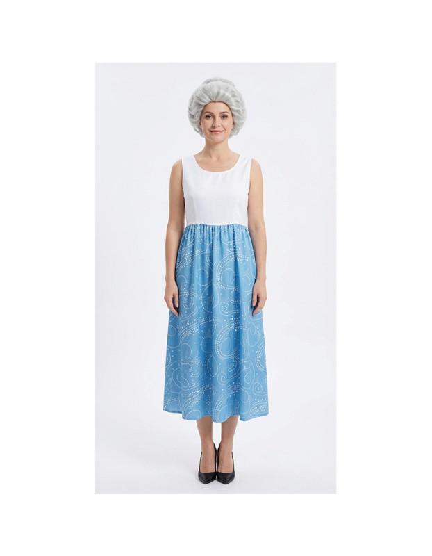 Fairy Godmother Cosplay Costume Blue Outfits Woman Halloween Carnival Cosplay Cinderella Fairy Godmother Customized Clothes YM8810