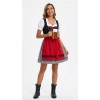 Women German Dirndl Dress Oktoberfest Beer Festival Bavarian Costume Halloween Cosplay Maid Outfit YM8820