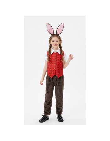 Brand New Halloween Look: Alice Through the Looking Glass White Rabbit Costume for Children - Premium Animal Character Performance Wear YM8812