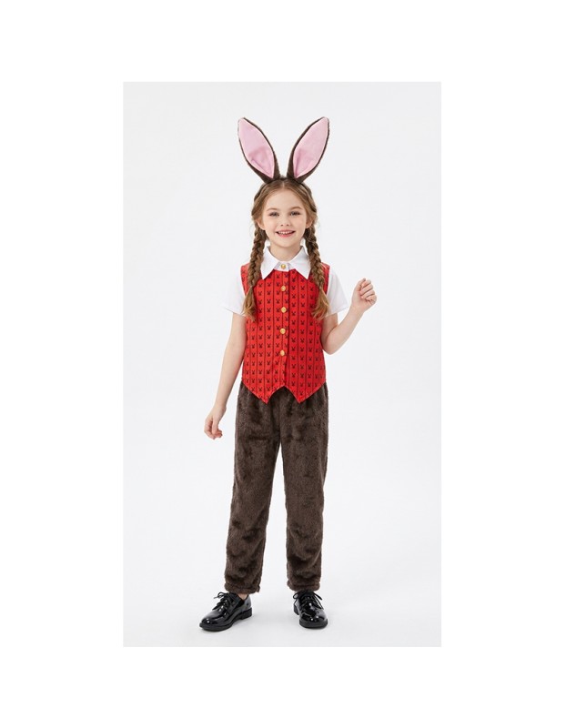 Brand New Halloween Look: Alice Through the Looking Glass White Rabbit Costume for Children - Premium Animal Character Performance Wear YM8812