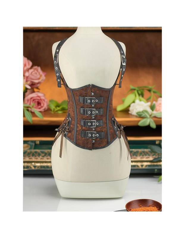 Steampunk Underbust Corset Vest Waist Cincher Bustier Top Sexy Women Plus Size Gothic Corselet Slimming Shapewear WK2514