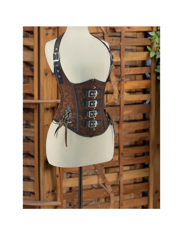 Steampunk Underbust Corset Vest Waist Cincher Bustier Top Sexy Women Plus Size Gothic Corselet Slimming Shapewear WK2514