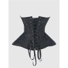 Women Overbust Vintage Corset Top Lace Up Bustier Gothic Jacquard Long Torso Corsets Shapewear Hourglass Body Shaper Waist Train WK2502