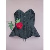 Women Overbust Vintage Corset Top Lace Up Bustier Gothic Jacquard Long Torso Corsets Shapewear Hourglass Body Shaper Waist Train WK2502