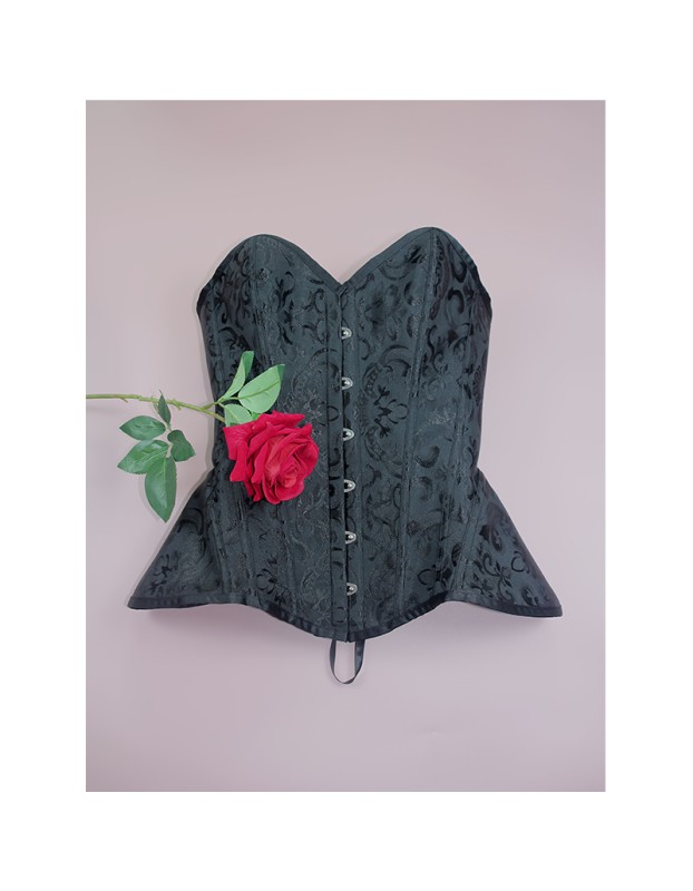Women Overbust Vintage Corset Top Lace Up Bustier Gothic Jacquard Long Torso Corsets Shapewear Hourglass Body Shaper Waist Train WK2502