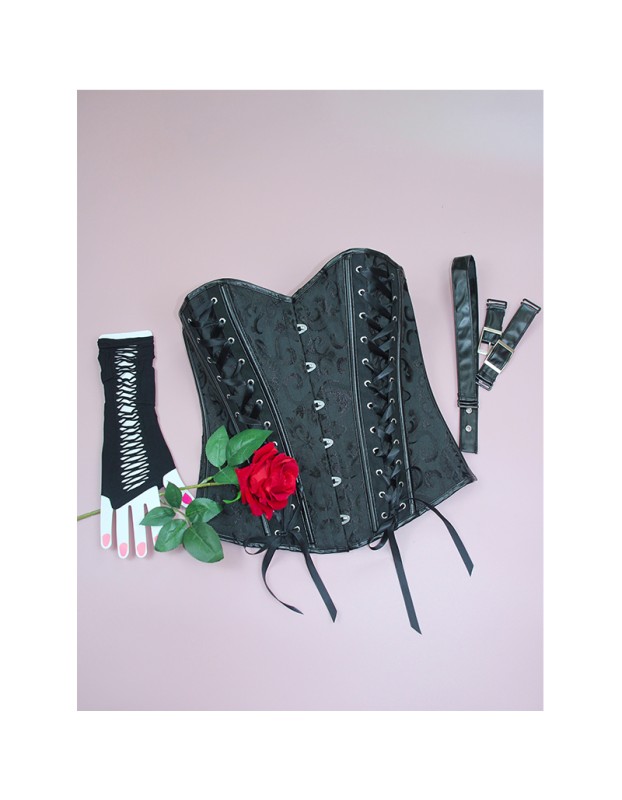 Women's Corset Steampunk Body Shapewear Vintage Gothic Clothes Bodice Bustier Overbust Burlesque Goth Waist Lace-up Corselet WK2504