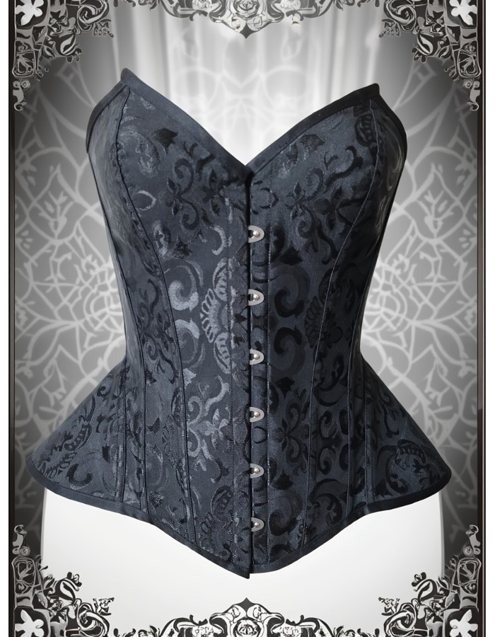 Women Overbust Vintage Corset Top Lace Up Bustier Gothic Jacquard Long Torso Corsets Shapewear Hourglass Body Shaper Waist Train WK2502