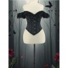 Gothic Women Corsets Bustiers Floral Lace Tops Sexy Lace Sleeves Corset Lingerie Burlesque Vintage Steampunk Bustier Costumes WK2506