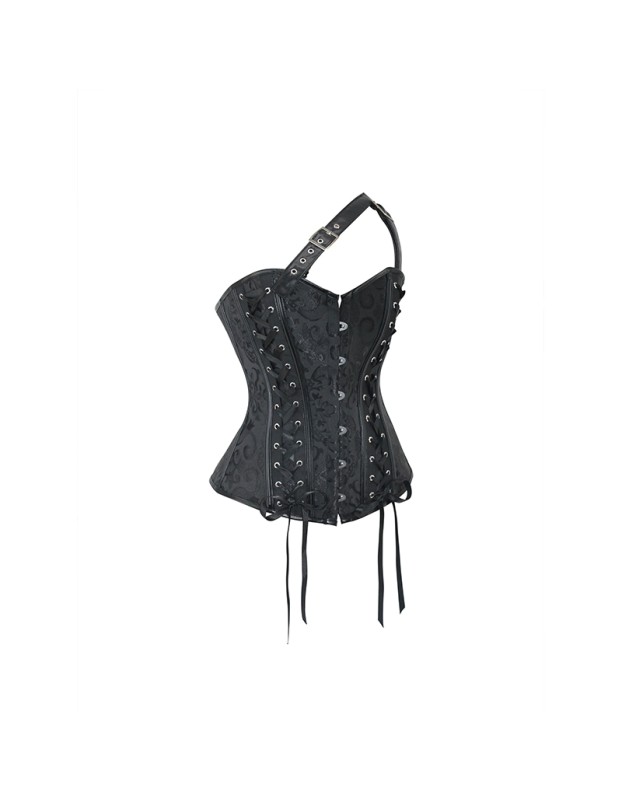 Women's Corset Steampunk Body Shapewear Vintage Gothic Clothes Bodice Bustier Overbust Burlesque Goth Waist Lace-up Corselet WK2504