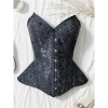 Women Overbust Vintage Corset Top Lace Up Bustier Gothic Jacquard Long Torso Corsets Shapewear Hourglass Body Shaper Waist Train WK2502