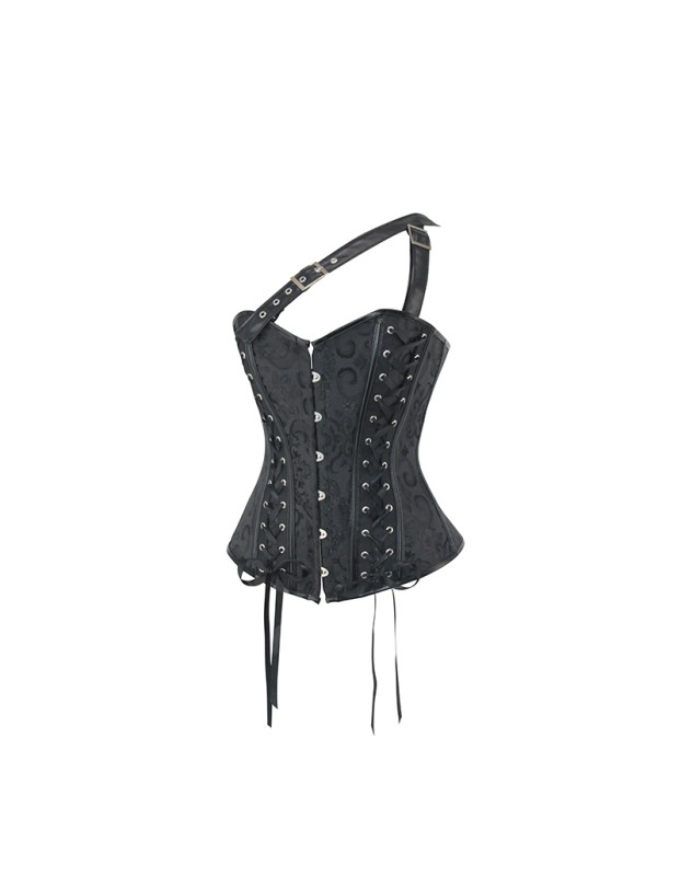 Women's Corset Steampunk Body Shapewear Vintage Gothic Clothes Bodice Bustier Overbust Burlesque Goth Waist Lace-up Corselet WK2504