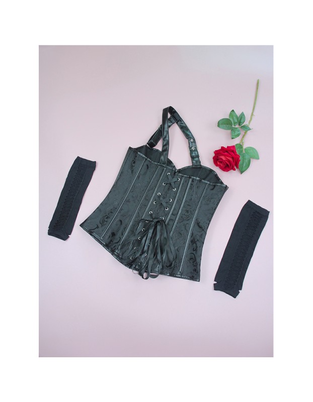 Women's Corset Steampunk Body Shapewear Vintage Gothic Clothes Bodice Bustier Overbust Burlesque Goth Waist Lace-up Corselet WK2504