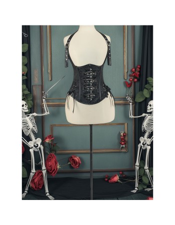 Steampunk Underbust Corset Vest Waist Cincher Bustier Top Sexy Women Plus Size Gothic Corselet Slimming Shapewear WK2514