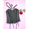 Women's Corset Steampunk Body Shapewear Vintage Gothic Clothes Bodice Bustier Overbust Burlesque Goth Waist Lace-up Corselet WK2504