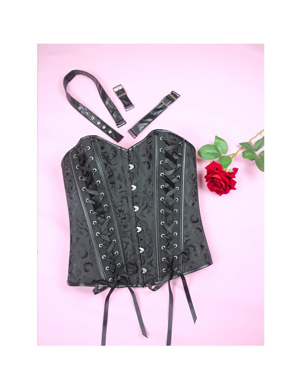 Women's Corset Steampunk Body Shapewear Vintage Gothic Clothes Bodice Bustier Overbust Burlesque Goth Waist Lace-up Corselet WK2504