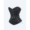 Steampunk Corsets for Women V-neck Gothic Corset Jacquard Corset Vest Cosplay Costume Pirate Corset Brown Black WK2520