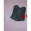 Classic Punk Shapewear with Court Button Side Chain Embroidery Vest Retro Corset Underwear for Women WK2516