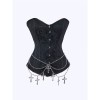 Classic Punk Shapewear with Court Button Side Chain Embroidery Vest Retro Corset Underwear for Women WK2516