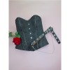 Steampunk Corsets for Women V-neck Gothic Corset Jacquard Corset Vest Cosplay Costume Pirate Corset Brown Black WK2520