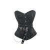 Steampunk Corsets for Women V-neck Gothic Corset Jacquard Corset Vest Cosplay Costume Pirate Corset Brown Black WK2520
