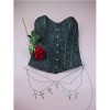 Classic Punk Shapewear with Court Button Side Chain Embroidery Vest Retro Corset Underwear for Women WK2516