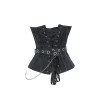 Steampunk Corsets for Women V-neck Gothic Corset Jacquard Corset Vest Cosplay Costume Pirate Corset Brown Black WK2520